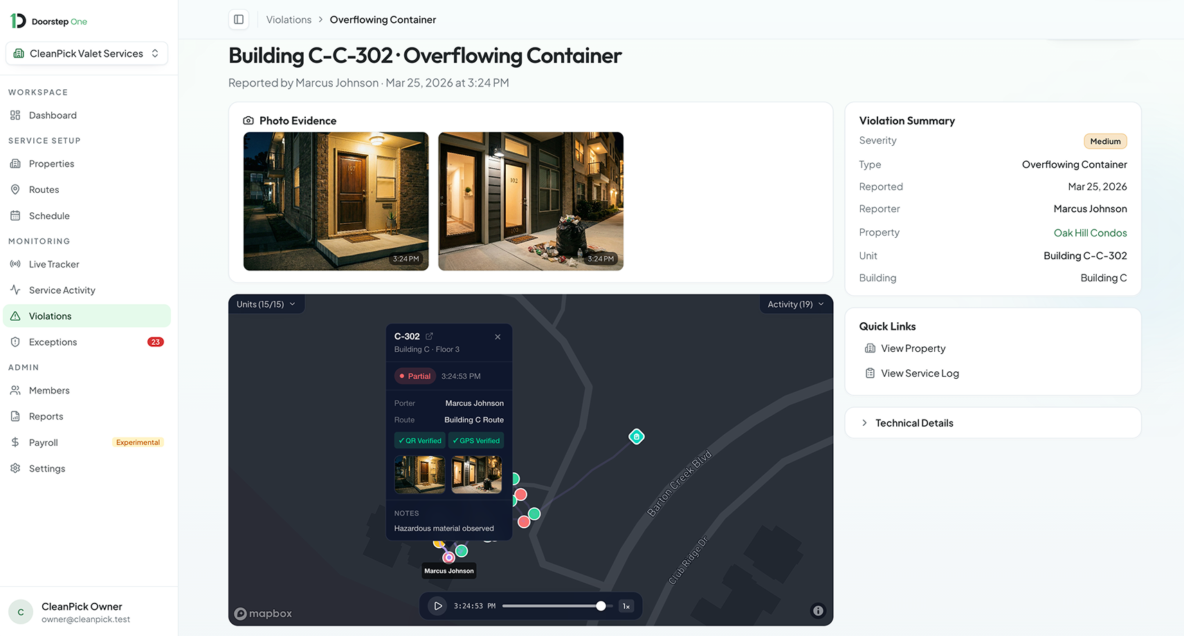 Photo-Documented Violations